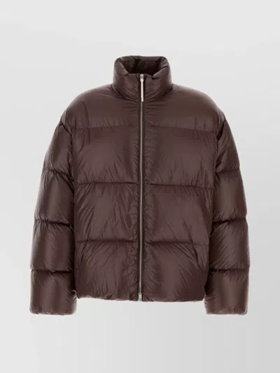 JIL SANDER NYLON DOWN PUFFER JACKET WITH HIGH COLLAR