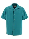 Jil Sander Green Nylon Overshirt With Boxy Fit In Green