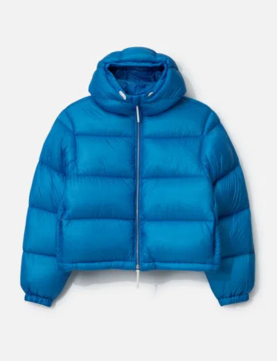 Jil Sander Nylon Puffer Jacket In Blue
