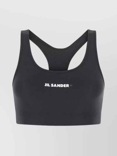 JIL SANDER NYLON RACERBACK WITH CUT-OUTS AND ELASTIC BAND