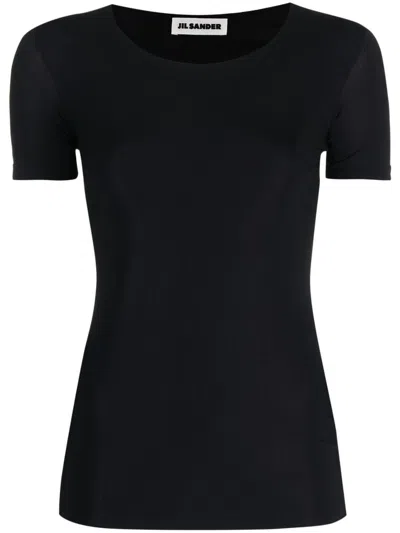 Jil Sander Nylon T-shirt In Black