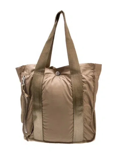 Pre-owned Jil Sander Nylon Top Handle Bag In Neutral
