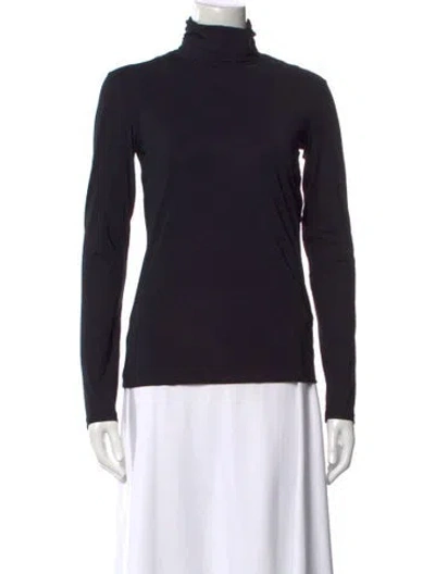 Pre-owned Jil Sander Nylon Turtleneck Top In Black