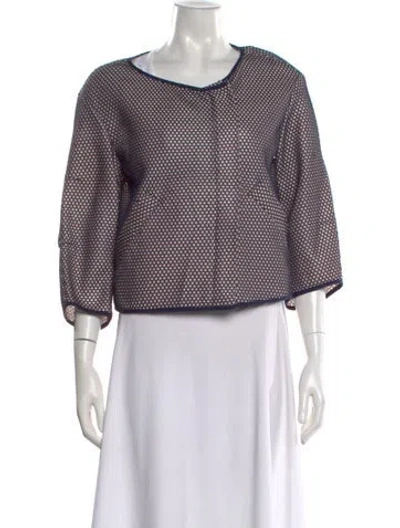 Pre-owned Jil Sander Nylon V-neck Top In Multi