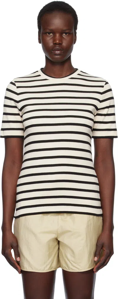 Jil Sander Off-white & Black Crewneck T-shirt