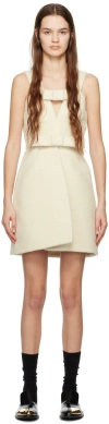 Jil Sander Off-white Bustier Minidress In 107 Cloud