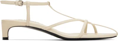 Jil Sander Off-white Cage Low Heeled Sandals