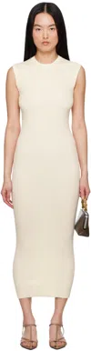 Jil Sander Off-white Cotton Tank Maxi Dress In 102 Porcelain