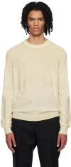 Jil Sander Off-white Crewneck Sweater In 107 - Cloud