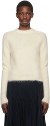 Jil Sander Off-white Crewneck Sweater In 107 Cloud