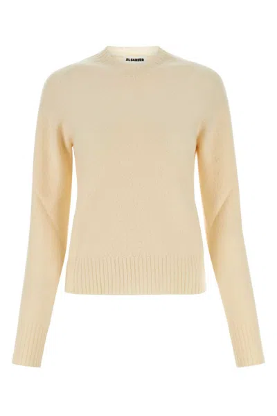 JIL SANDER OFF WHITE CREWNECK SWEATER