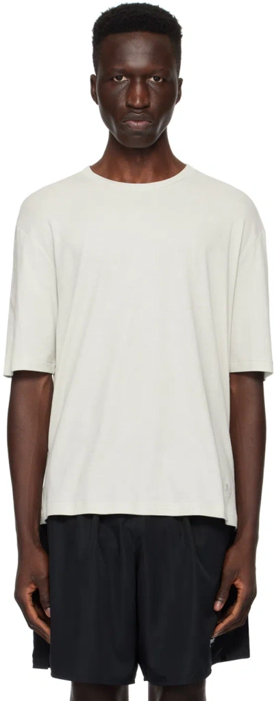 Jil Sander Off-white Embroidered T-shirt In 961 Polar