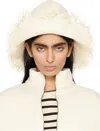 Jil Sander Off-white Fringed Hat In 106 Eggshell