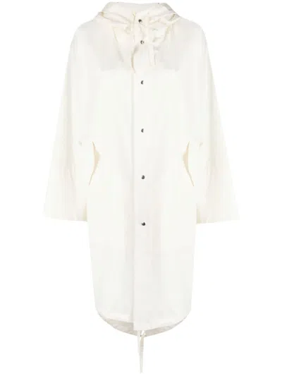 Jil Sander Off-white Knee-length Water-repellent Coat