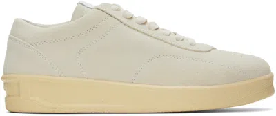 Jil Sander Off-white Lace-up Sneakers In 105 - Natural
