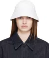 Jil Sander Off-white Linen Bucket Hat In White