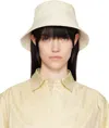 Jil Sander Off-white Logo Bucket Hat In 106 Eggshell