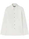 Jil Sander Organic Cotton Denim Shirt In Off White