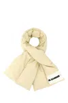 Jil Sander Cream Polyester Scarf In Neutral