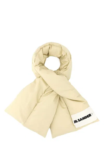 JIL SANDER WOMEN OFF WHITE LOGO SCARF, ONESIZE LUXURY SCARVES FOR WOMEN DARVEYS