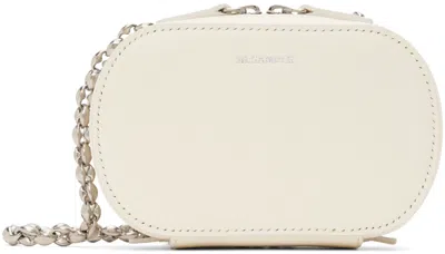Jil Sander Off-white Mini Chain Bag In 106 Cosmic Latte