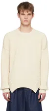 Jil Sander Off-white Oversized Sweater In 109 - Natural
