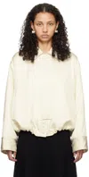 Jil Sander Off-white Padded Bomber Jacket In 280 Natural