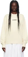 Jil Sander Off-white Printed Logo Sweatshirt In 279 Dune