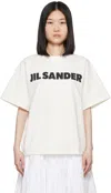 Jil Sander Off-white Printed Logo T-shirt In 102 Porcelain