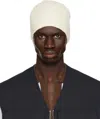 Jil Sander Off-white Rib-knit Beanie In 107 Cloud