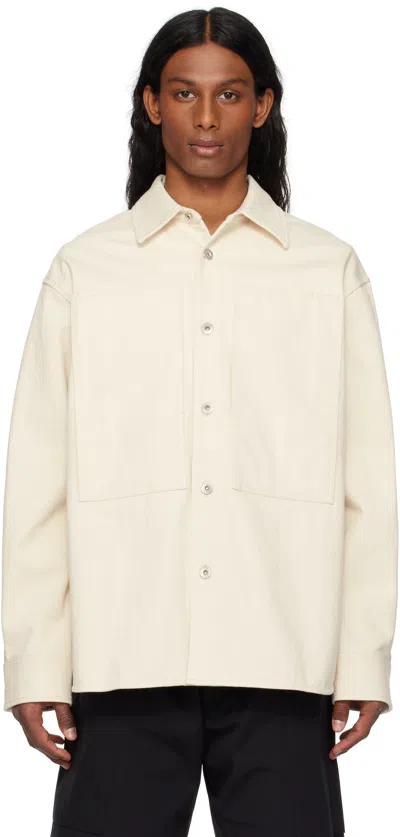 Jil Sander Off-white Selvage Denim Overshirt In 280 Natural