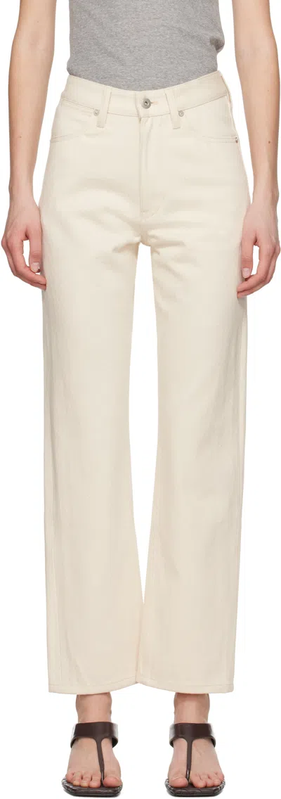Jil Sander Off-white Slim Fit Jeans In 280 Natural