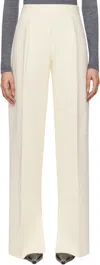 Jil Sander Off-white Superfine Viscose Knit Trousers In 107 Cloud