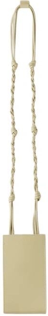 Jil Sander Off-white Tangle Phone Pouch In 265 - Almond