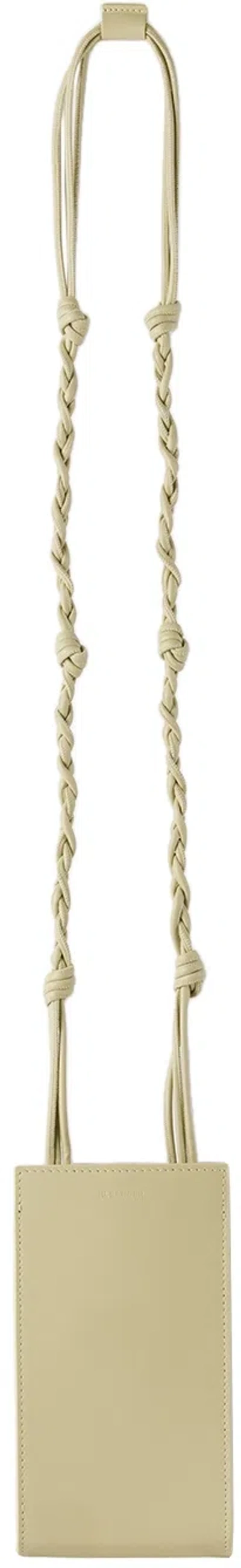 Jil Sander Off-white Tangle Phone Pouch In 265 - Almond