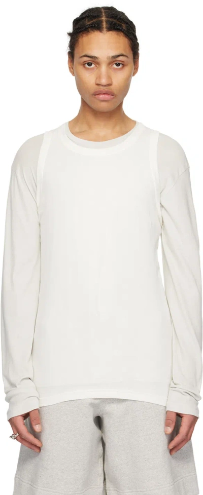 Jil Sander Off-white Tank Top & Long Sleeve T-shirts Set In 961 Polar