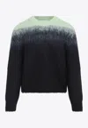 Jil Sander Ombre Mohair Wool Blend Sweater In Multi