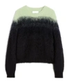 Jil Sander Ombre Mohair Wool Blend Sweater In Green