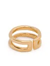 Jil Sander Open-design Ring In Gold