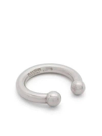 Jil Sander Open-design Ring In Metallic