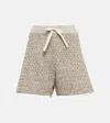 Jil Sander Open-knit Cotton-blend Shorts In Open Miscellaneous