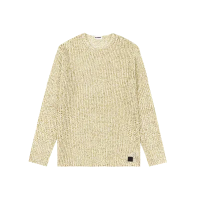 Jil Sander + Open Knit Crewneck Sweater Yellow