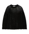 Jil Sander Open Knit Sweater In Black