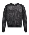 Jil Sander Cream Crochet Sweater In Black