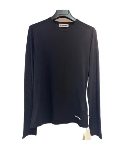 Jil Sander Open-necked Black Shirt