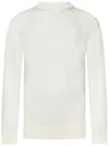 Jil Sander Open-stitch Cotton Crepe Crewneck Sweater In White