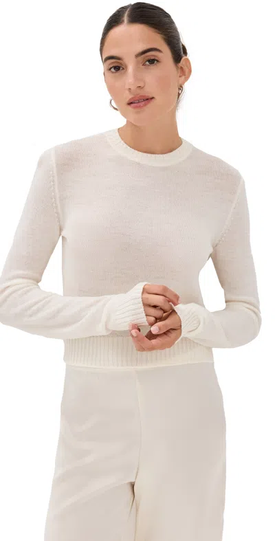 Jil Sander Open Stitch Sweater Natural