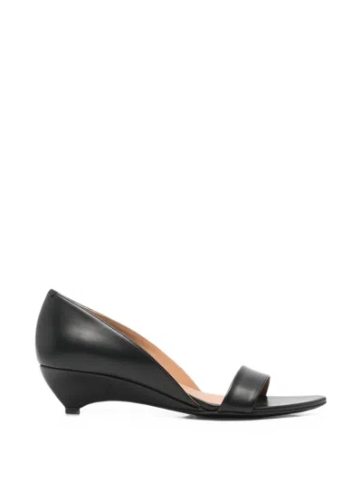 Pre-owned Jil Sander Open-toe D'orsay Sandals In Black