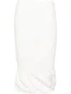 Jil Sander Openwork Midi Skirt In White