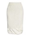 Jil Sander Openwork Midi Skirt In White